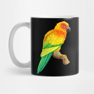 Sun Conure Parrot Watercolor Mug